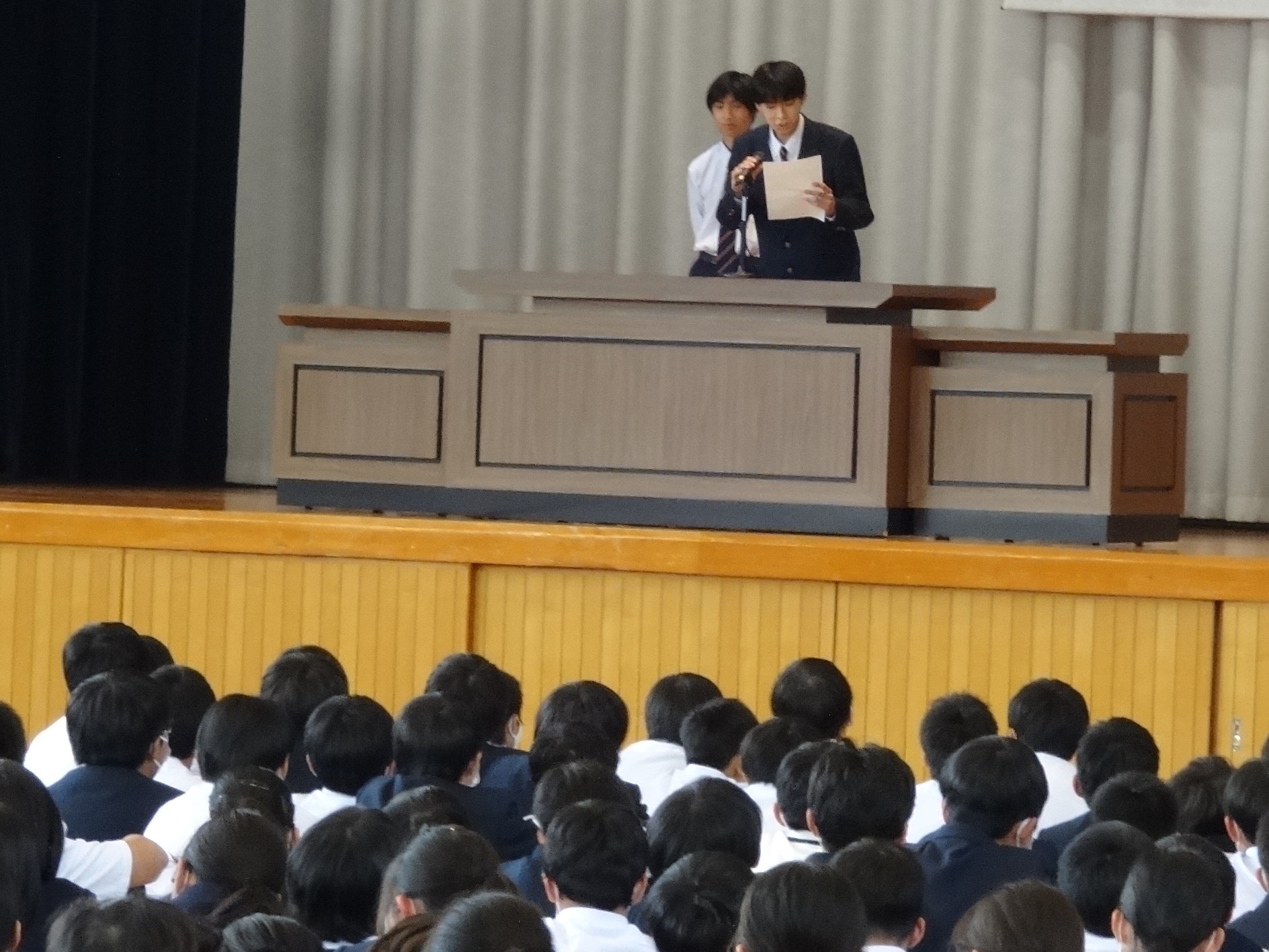 令和5年度 生徒会長選挙 演説会・選挙開催 徳島文理中学校・高等学校